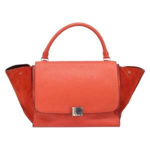 Celine Leather Trapeze Handbag Red